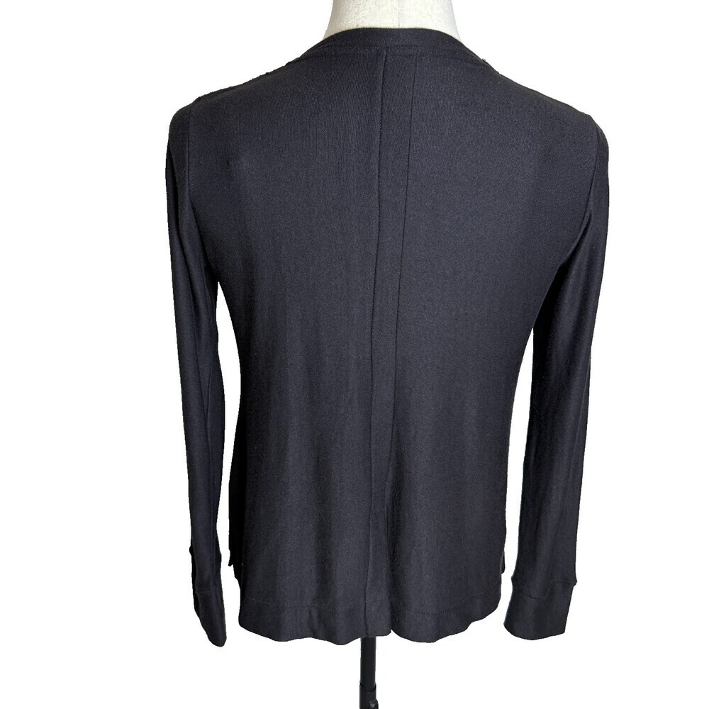 Cuddl Duds Cozy Jersey Fleece Split-V Pullover Sz M VERY SOFT Black Long Sleeves - Picture 5 of 15